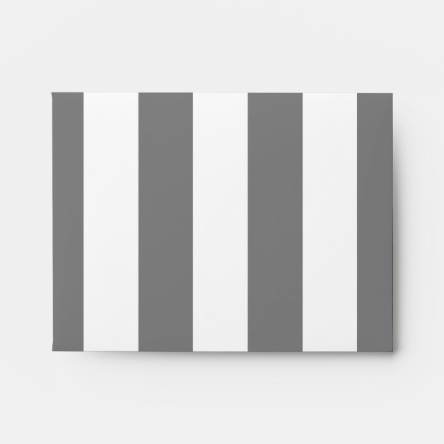 Gray and White Stripes Envelope (Front)