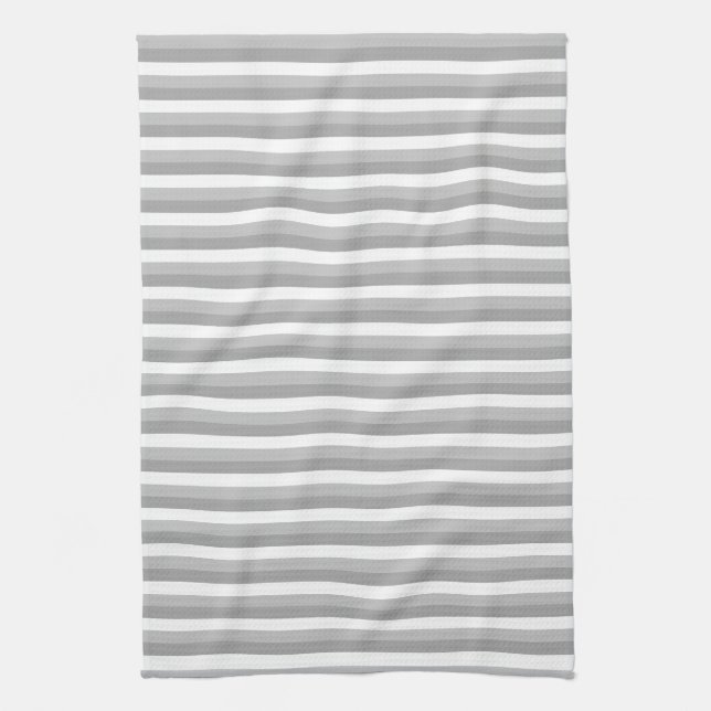 Gray and white stripes. Pattern. Towel (Vertical)