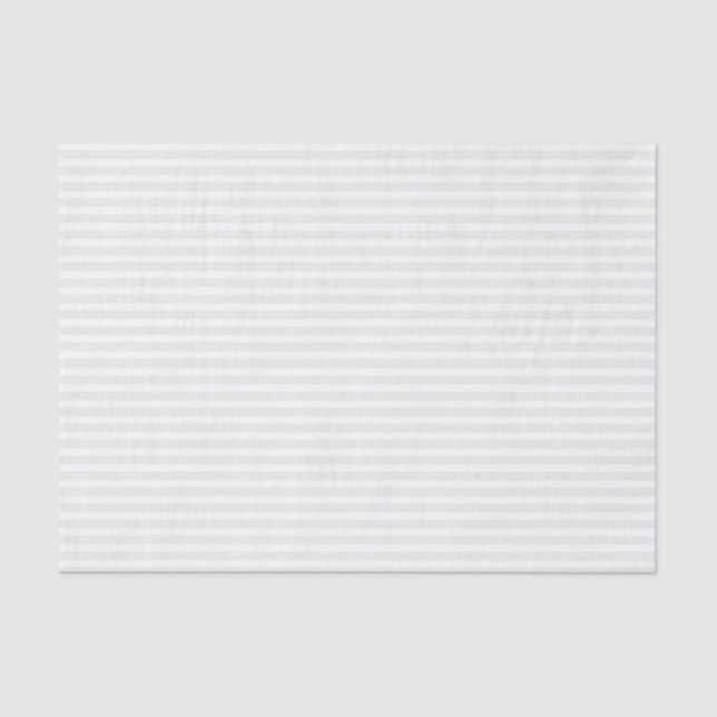 Gray and White Stripes Tissue Paper (Front)