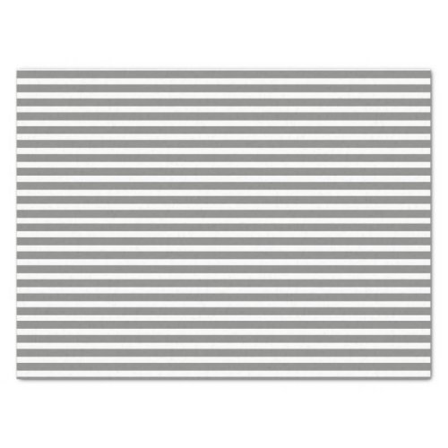 Gray and White Stripes Tissue Paper