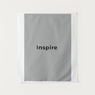 gray and white tapestry
