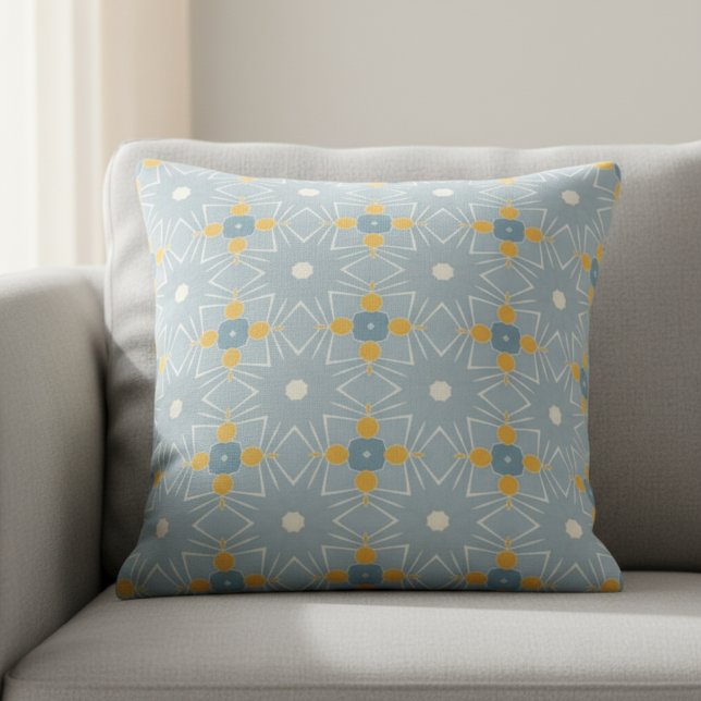 Gray And White  Throw Pillow (Creator Uploaded)