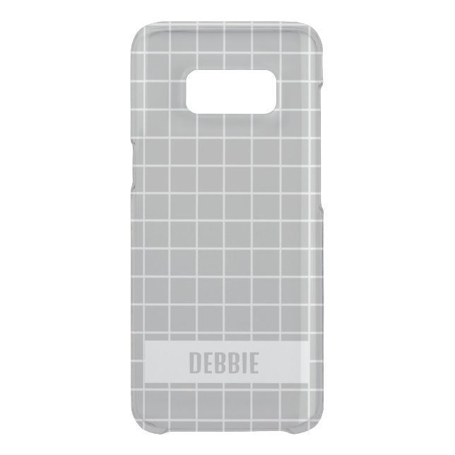 Gray and white tile blocks custom uncommon samsung galaxy case (Back)