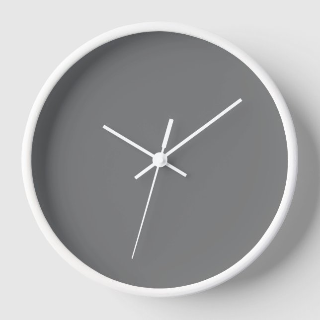 Gray And White Wall  Clock (Front)