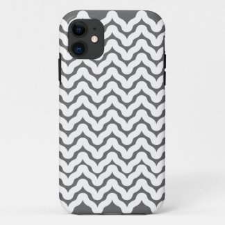 Gray and White Wavy Squiggles Pattern iPhone 5 11 Case