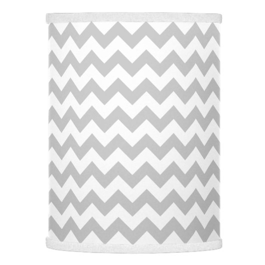 Gray and White Zigzag Chevron Pattern Lamp Shade (Left)