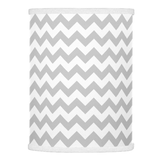 Gray and White Zigzag Chevron Pattern Lamp Shade (Right)