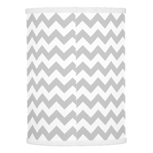 Gray and White Zigzag Chevron Pattern Lamp Shade (Back)
