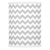 Gray and White Zigzag Chevron Pattern Lamp Shade (Front)