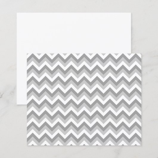 Gray and White Zigzag Pattern. (Front/Back)