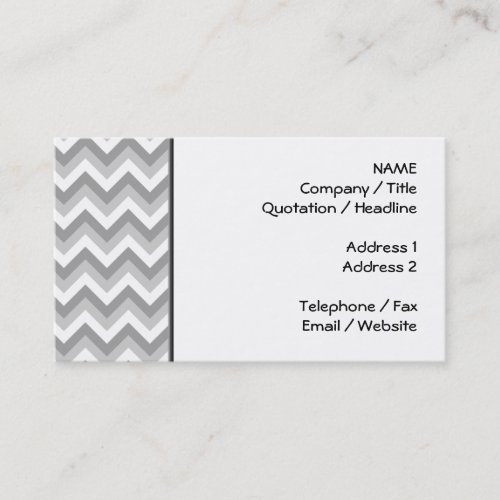Gray and White Zigzag Pattern. Business Cards
