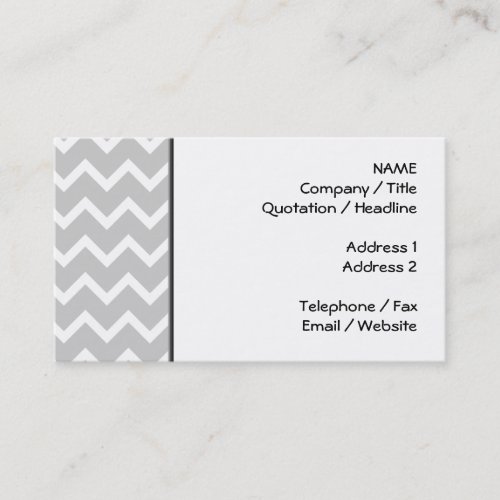 Gray and White Zigzag Stripes. Business Card Templates