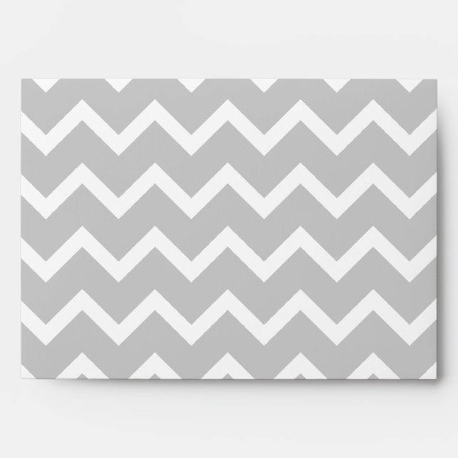 Gray and White Zigzag Stripes. Envelope (Front)