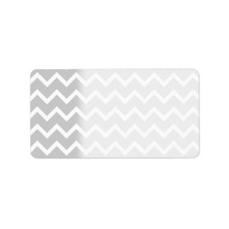 Gray and White Zigzag Stripes. Label