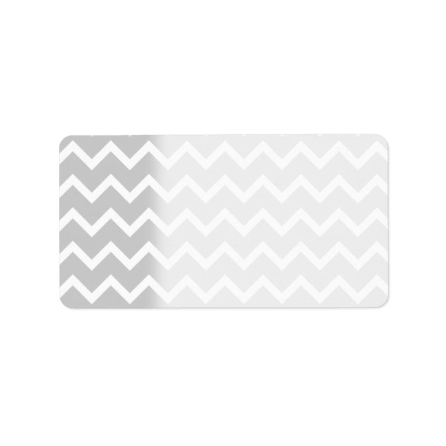 Gray and White Zigzag Stripes. Label (Front)