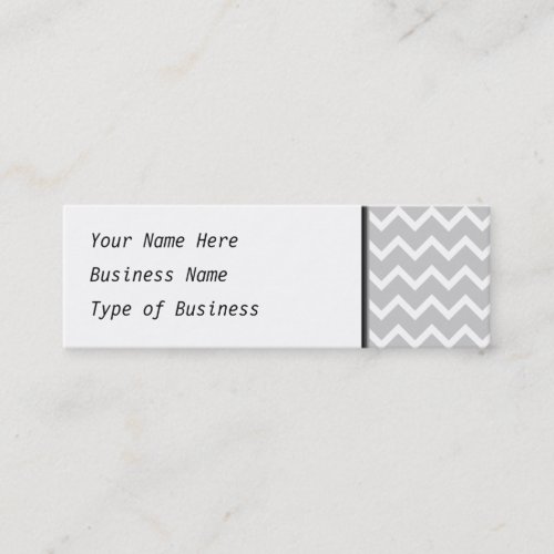 Gray and White Zigzag Stripes. Business Card