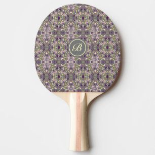 Gray and Yellow Abstract Ping Pong Paddle