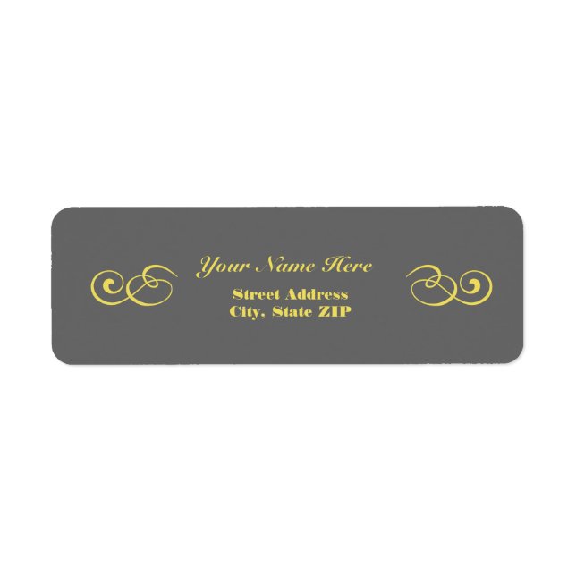 Gray and Yellow Address Labels (Front)