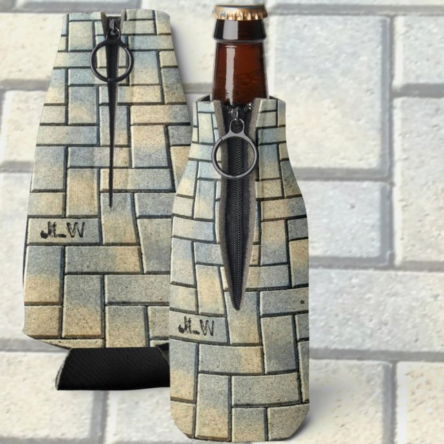 Gray and Yellow Brick Bottle Cooler (Creator Uploaded)