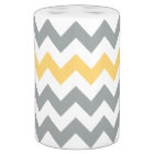 Gray and Yellow Chevron Bath Accessory Set