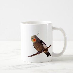 Gray and Yellow Cockatiel Pet Bird Color Photo Coffee Mug