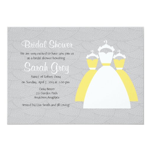 Gray Bridal Shower Invitations 4