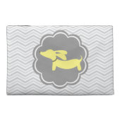 Gray and Yellow Dachshund Wiener Dog Accessory Bag (Back)