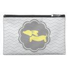Gray and Yellow Dachshund Wiener Dog Accessory Bag