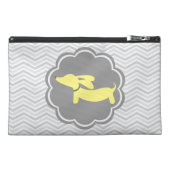Gray and Yellow Dachshund Wiener Dog Accessory Bag (Front)