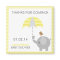 Gray and Yellow Elephant Baby Shower Favors