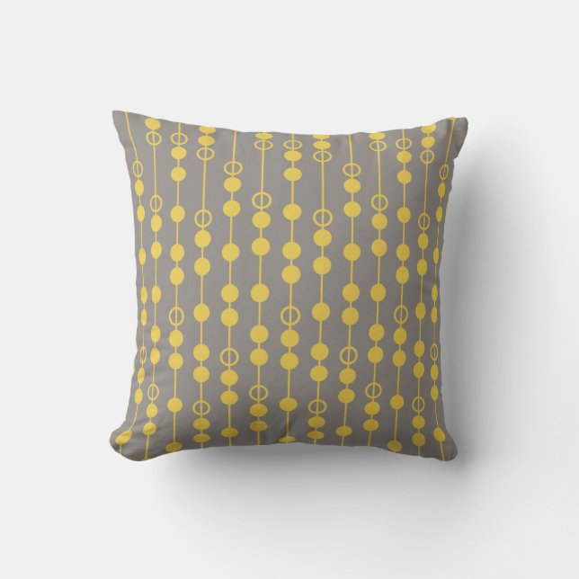 Gray and Yellow Enchantment American MOJO Pillow (Front)