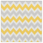 Gray and Yellow Modern Chevron Fabric