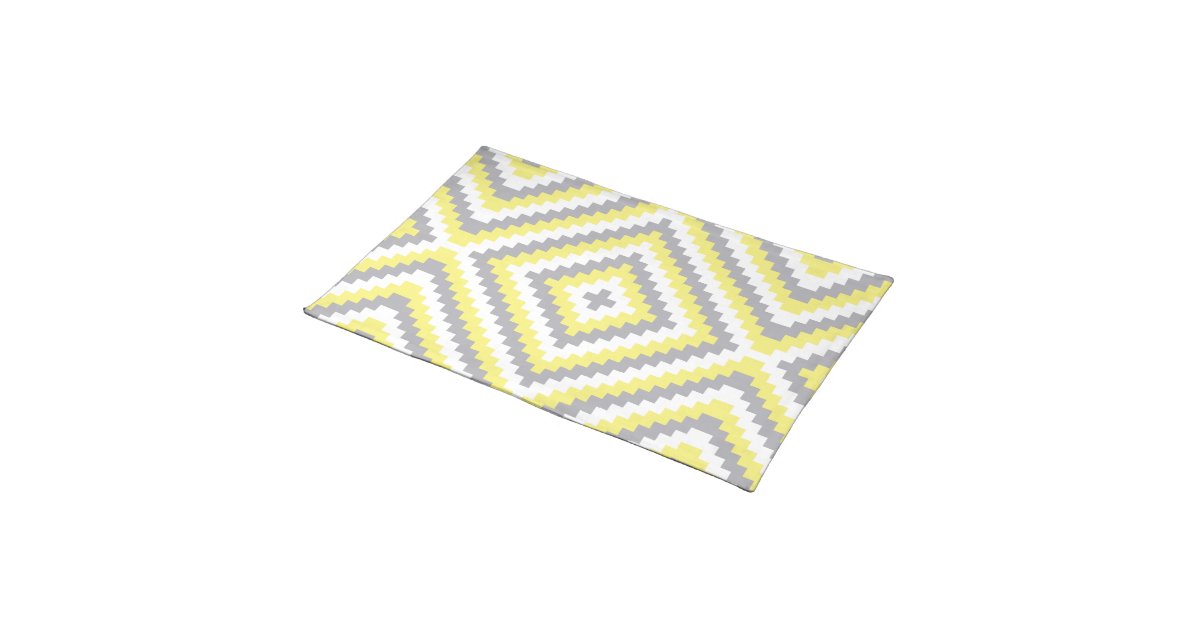 Gray and Yellow Placemat Zazzle