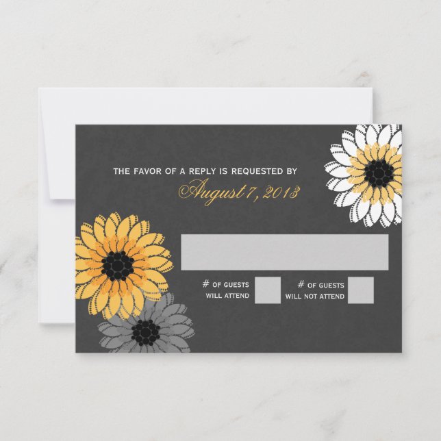 Gray and Yellow Slate and Flowers Response (Front)