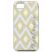 Gray and Yellow Tribal Ikat Chevron Monogram