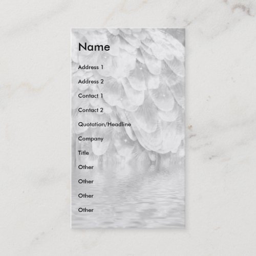 Gray Angel Wing. Business Card Template