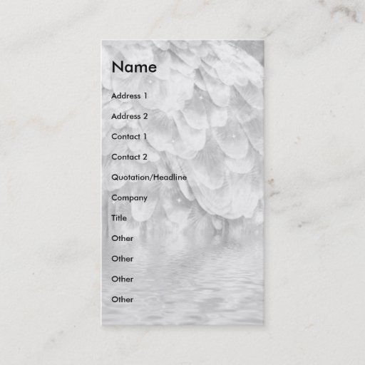Customizable Gray Angel Wing. Business Card Template