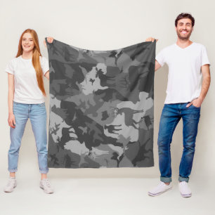Gray animal Cammo 4/deer/elk/moose/hunting dog Fleece Blanket