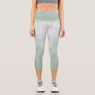 Gray Aqua geen rustic Capri Leggings