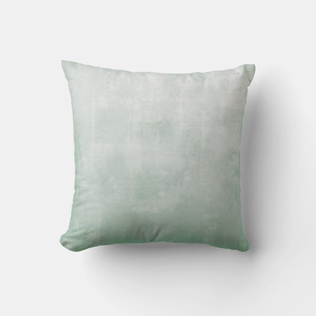 Gray Aqua geen White rustic Throw Pillow (Front)