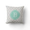 Gray & Aqua Modern Moroccan Custom Monogram