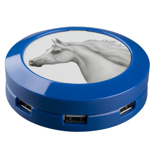 Gray Arabian Horse Charging Station (Angled)