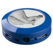 Gray Arabian Horse Charging Station (Angled Back)