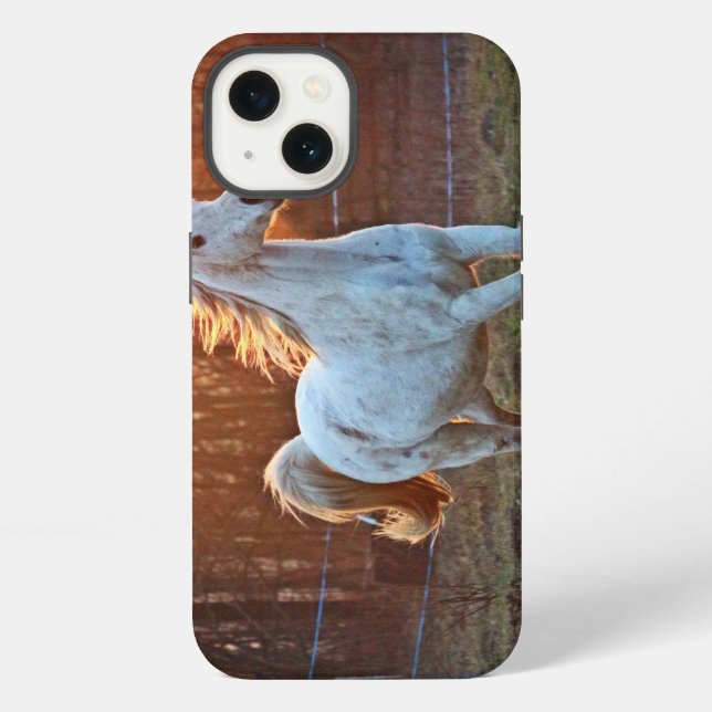 Gray Arabian Horse Iphone Case (Back)