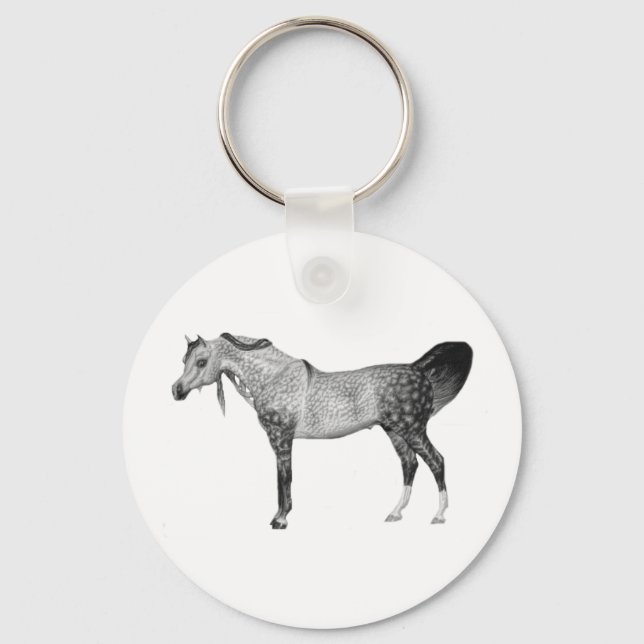 Gray Arabian Keychain (Front)