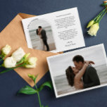 Gray Arch Wedding Photo Love & Thanks Thank You Card<br><div class="desc">Beautiful white photo thank you card to send to your wedding guests. Double sided wedding thank you card with two photos, one in an arch shaped frame with LOVE & THANKS written in a curve. White wedding thank you card with your names in a modern gray brush script. Gray and...</div>
