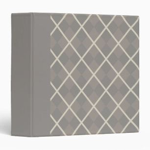 Gray Argyle Organizer Binder Gift