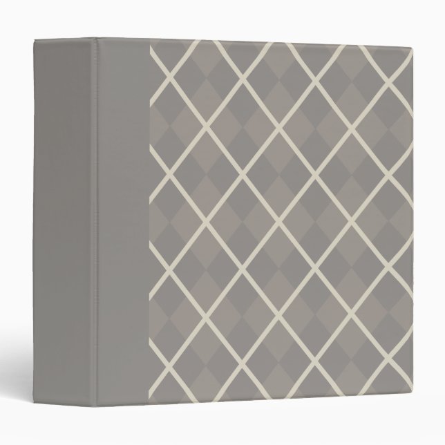  Gray Argyle Organizer Binder Gift (Front/Spine)
