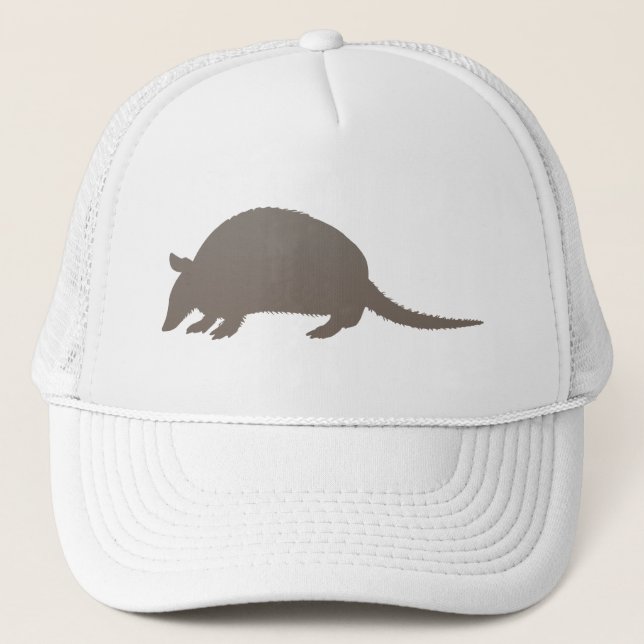 Gray Armadillo Trucker Hat (Front)