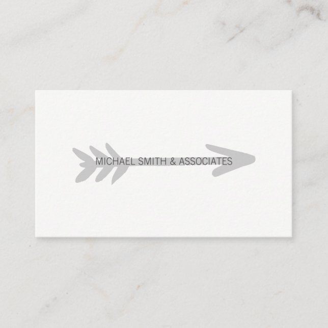 Gray Arrow Business Card (Front)